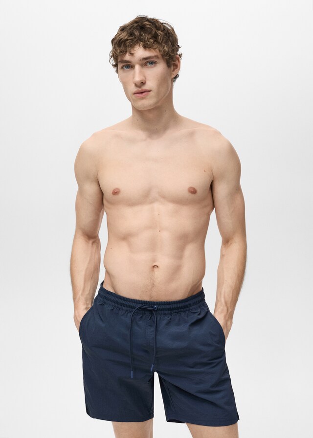 Mango Basic-Badeshorts mit Kordelzug Vierteljährliche Förderung
