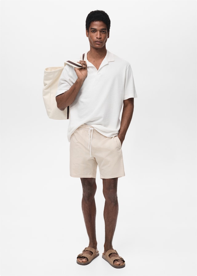 Mango Badeshorts mit Seersucker-Effekt Bis zu 55% Rabatt