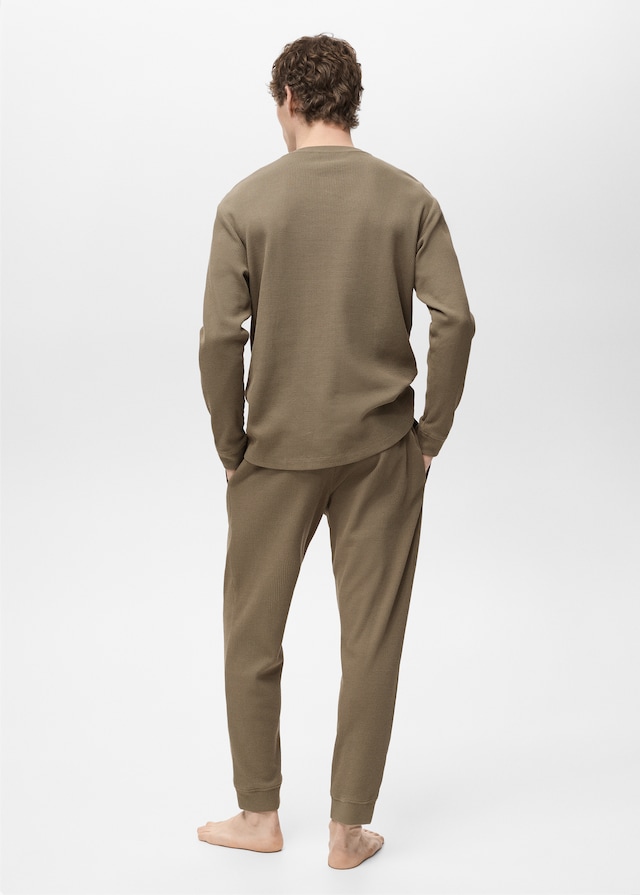 Mango Pack mit strukturiertem Baumwoll-Pyjama Black Friday Preise