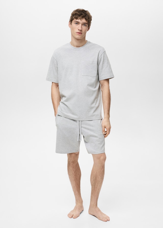 Mango Pack Kurzer Baumwoll-Pyjama zollfrei
