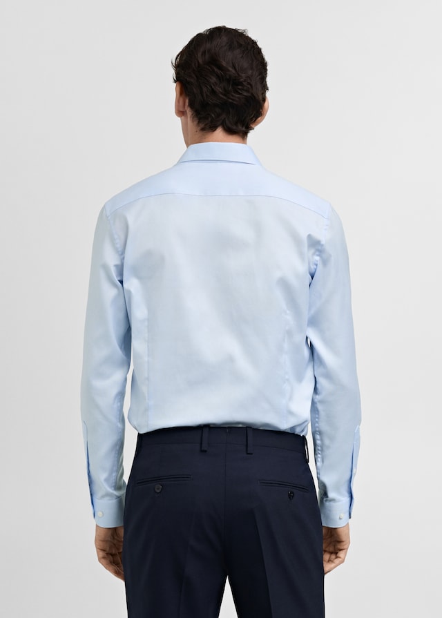 Mango Slim Fit-Oberhemd aus Baumwoll-Popeline Flash Sale