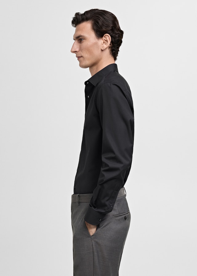 Mango Slim Fit-Oberhemd aus Baumwoll-Popeline Begrenztes Angebot