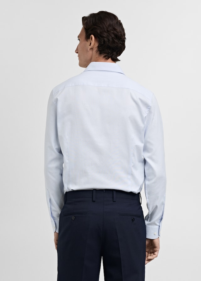 Mango Slim Fit-Oberhemd aus Twill mit Mikroprint Online Shopping
