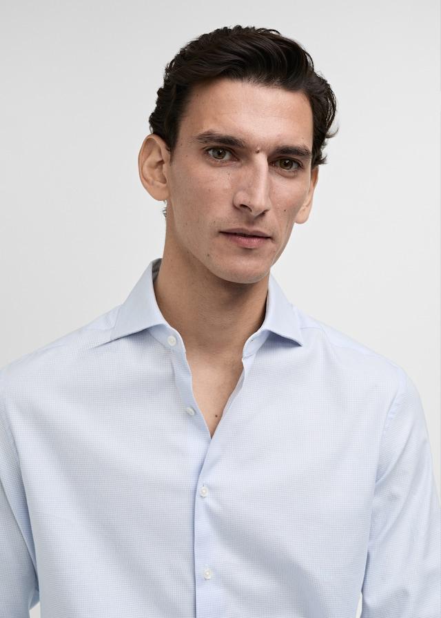 Mango Slim Fit-Oberhemd aus Twill mit Mikroprint Online Shopping
