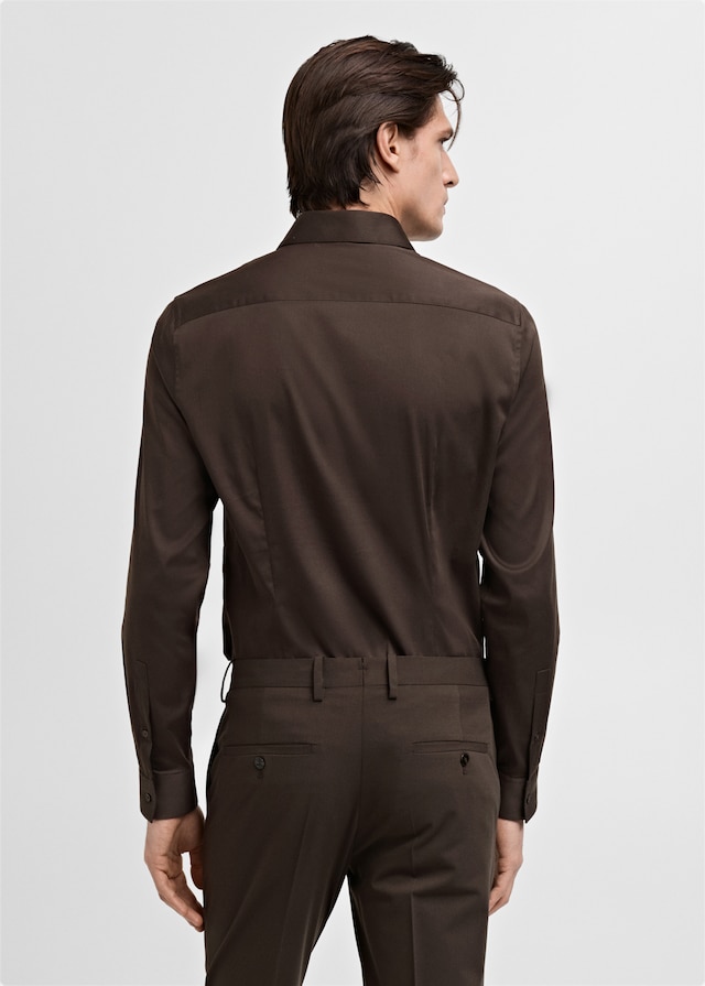 Mango Super Slim Fit-Anzugshemd aus Baumwoll-Stretch Preisnachlass