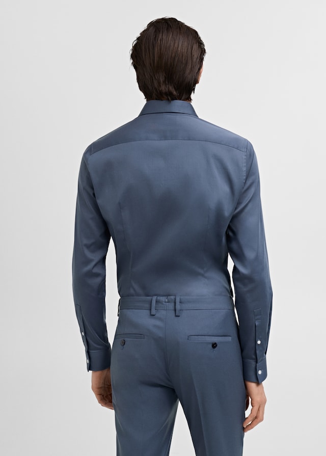 Mango Super Slim Fit-Anzugshemd aus Baumwoll-Stretch Saisonschlussverkauf