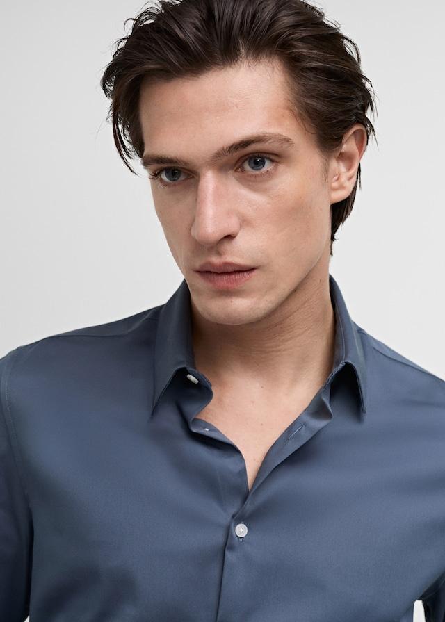 Mango Super Slim Fit-Anzugshemd aus Baumwoll-Stretch Saisonschlussverkauf