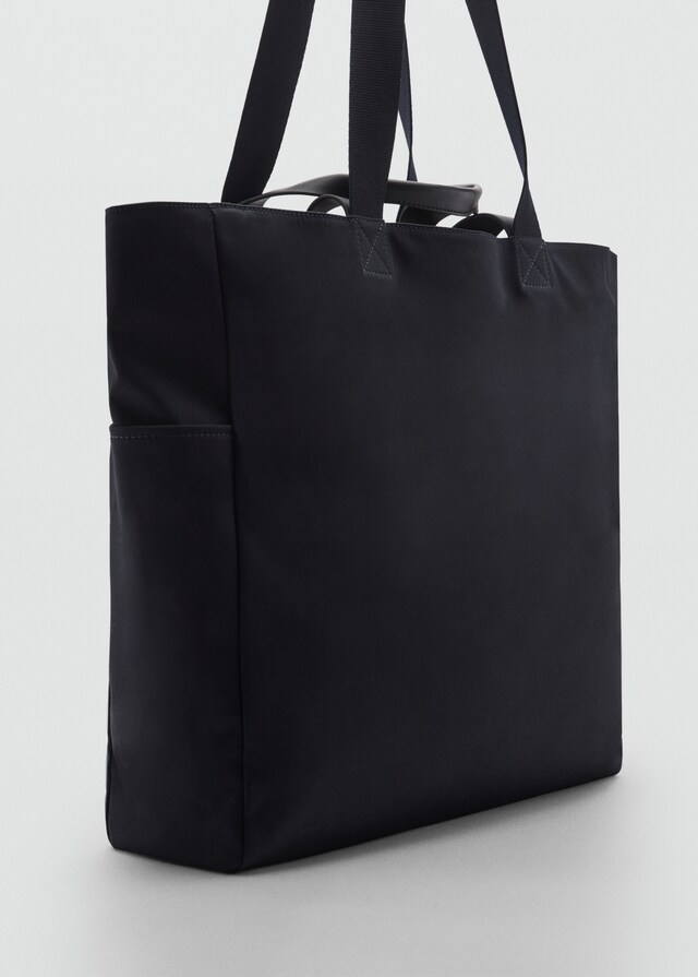 Mango Tote-Bag aus Baumwolle mit Taschen Bestseller
