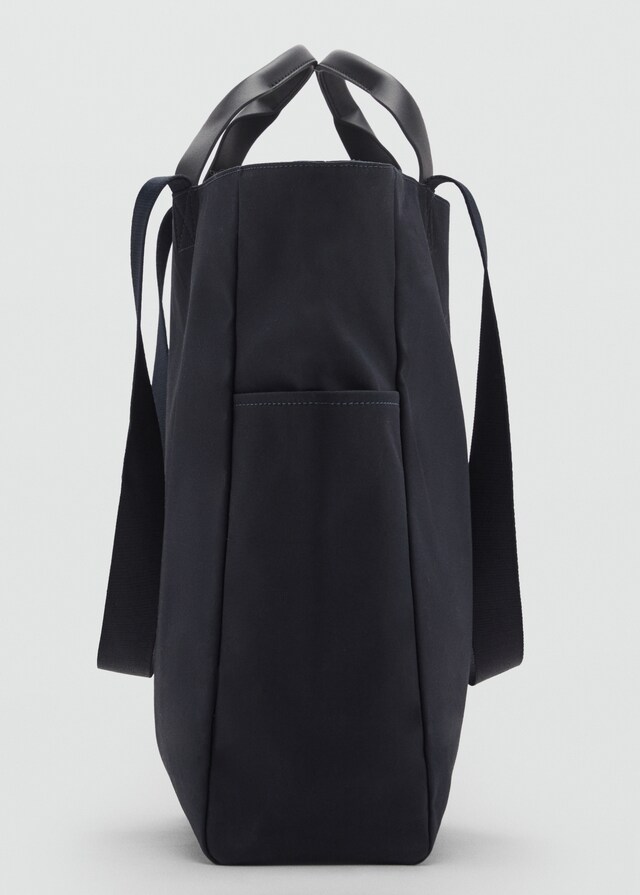 Mango Tote-Bag aus Baumwolle mit Taschen Bestseller
