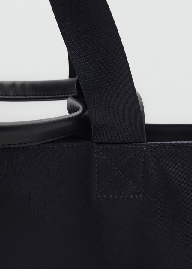 Mango Tote-Bag aus Baumwolle mit Taschen Bestseller