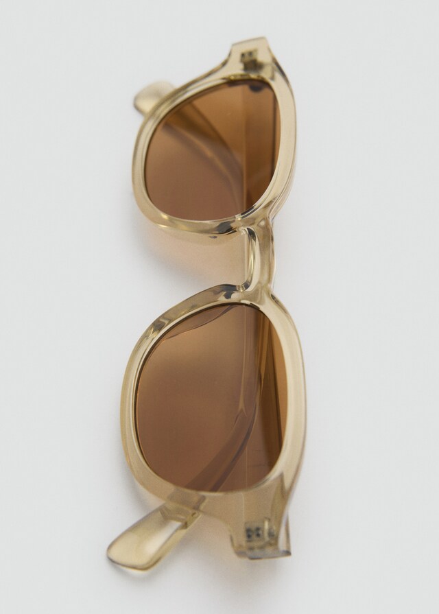 Mango Sonnenbrille mit halbtransparentem Gestell Discount Store für neue Produkte