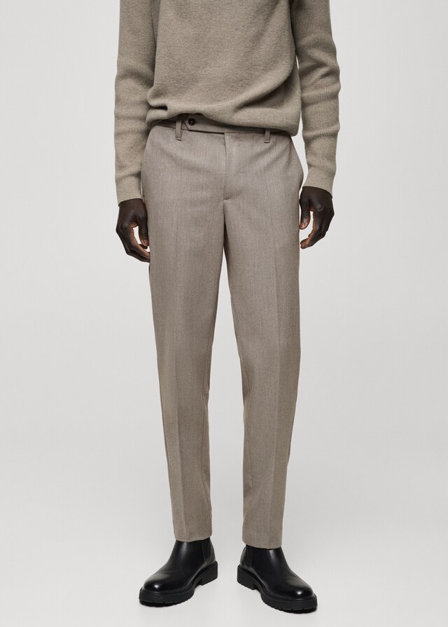 Mango Slim-Fit-Flanellhose Fabrik Onlineshop