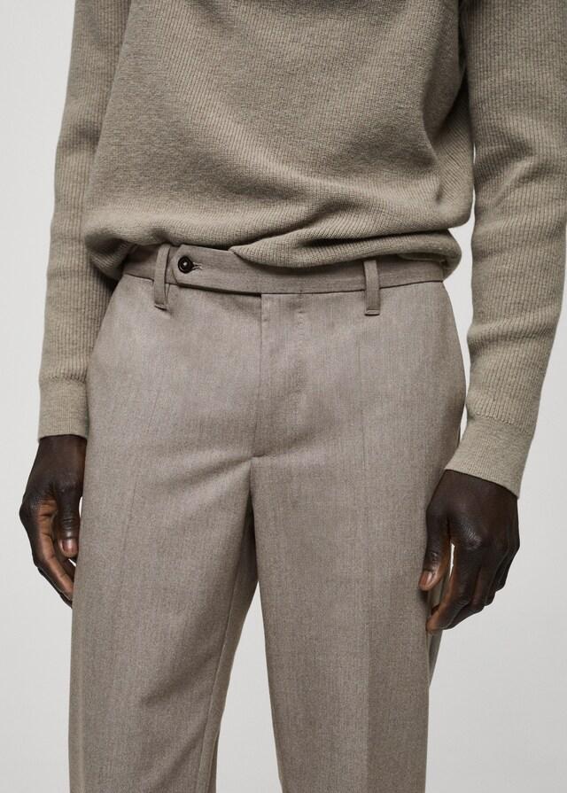 Mango Slim-Fit-Flanellhose Fabrik Onlineshop