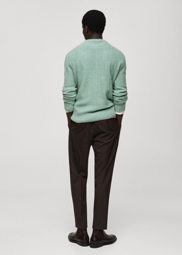 Mango Strukturierter Strickpullover Flash Sale