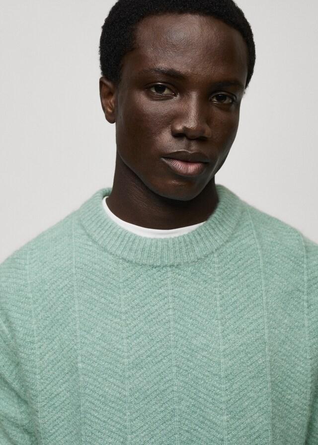 Mango Strukturierter Strickpullover Flash Sale