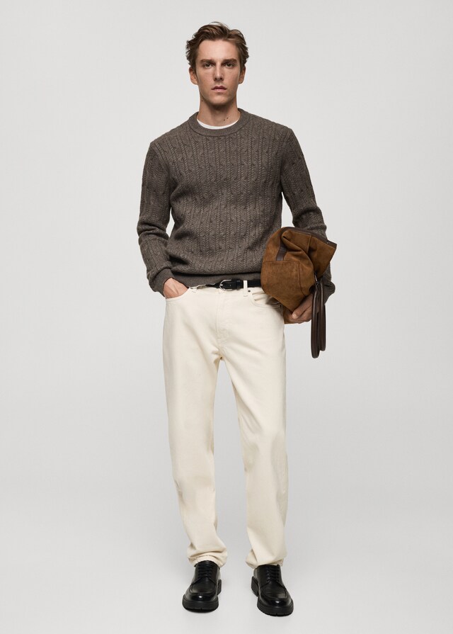 Mango Pullover mit Zopfmuster Online Shopping