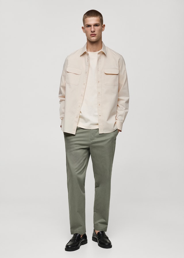 Mango Overshirt aus Baumwoll-Twill mit Taschen Top Angebot