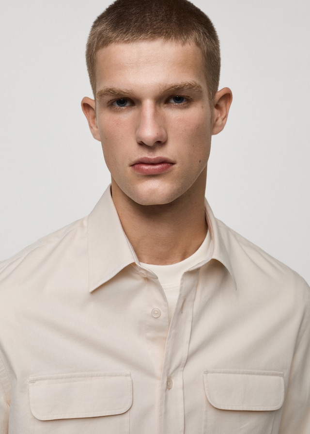 Mango Overshirt aus Baumwoll-Twill mit Taschen Top Angebot