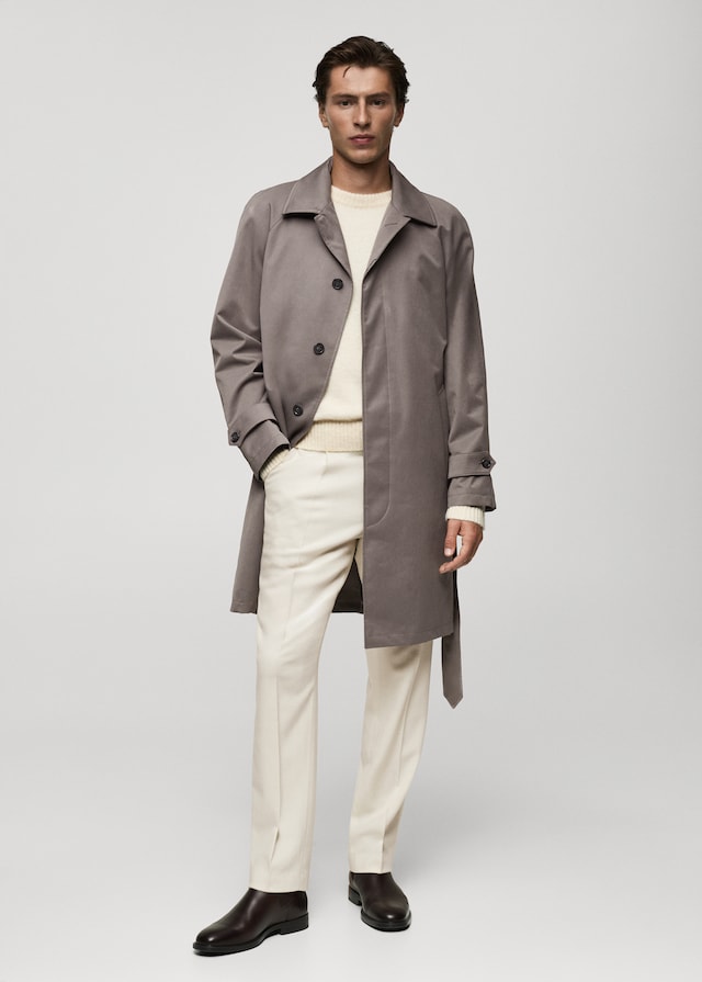 Mango Trenchcoat mit Gürtel und mattiertem Finish VIP-Rabatte