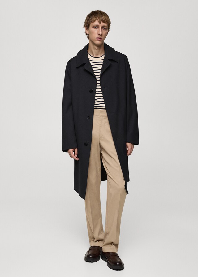 Mango Oversized-Trenchcoat aus Comfort-Stretch-Gewebe Super Sparpreis