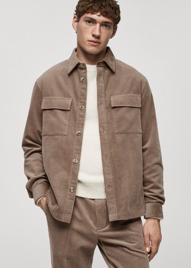 Mango Cord-Overshirt mit Taschen Begrenzte Freigabe