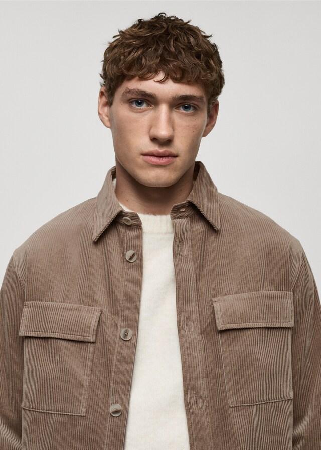 Mango Cord-Overshirt mit Taschen Begrenzte Freigabe