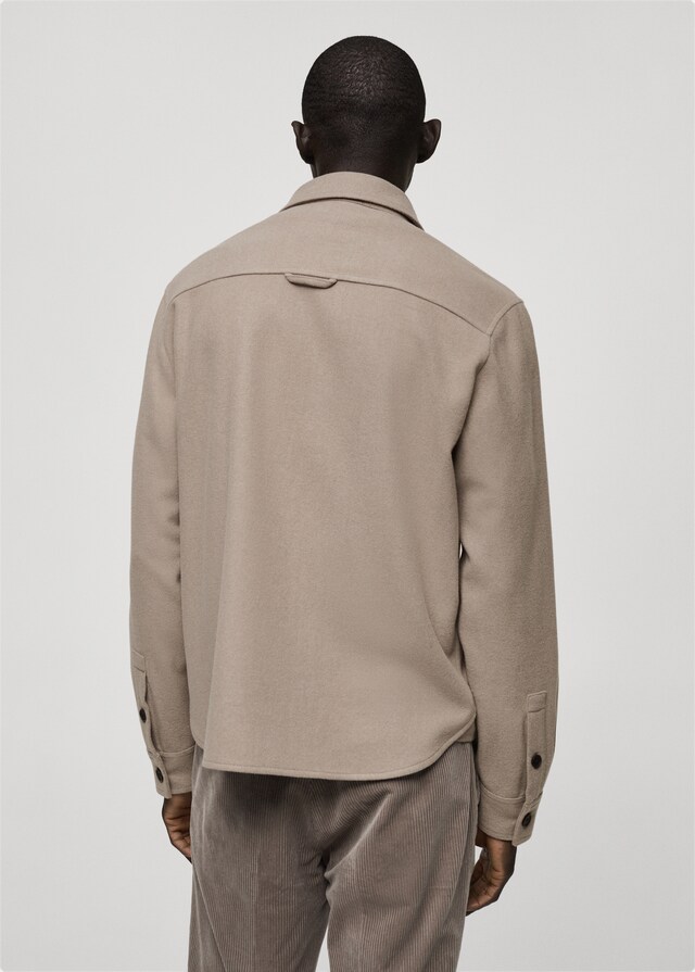 Mango Flanell-Overshirt aus Wollgemisch Letzte 3 Tage