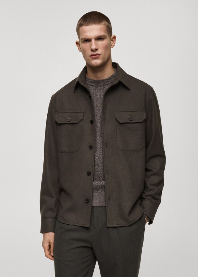 Mango Flanell-Overshirt aus Wollgemisch JETZT KAUFEN