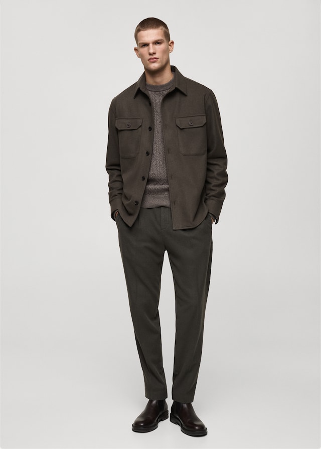 Mango Flanell-Overshirt aus Wollgemisch JETZT KAUFEN