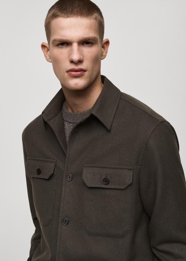 Mango Flanell-Overshirt aus Wollgemisch JETZT KAUFEN