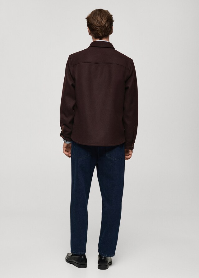 Mango Wollflanell-Overshirt mit Taschen Neueste Stile