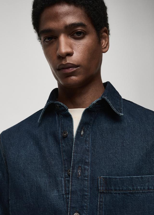 Mango Regular-Fit-Overshirt aus Jeans Letzter Tag