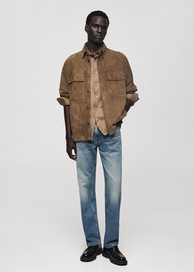 Mango Straight Fit-Jeans im Used-Look Bis zu 60% Rabatt