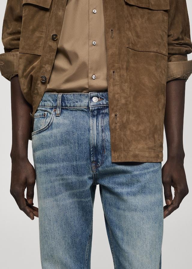 Mango Straight Fit-Jeans im Used-Look Bis zu 60% Rabatt