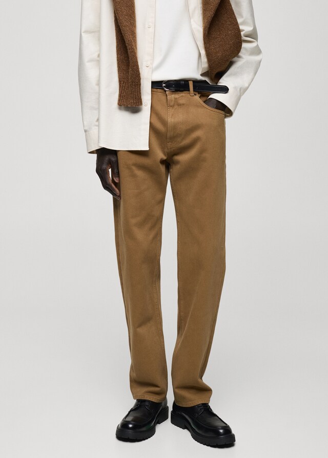 Mango Straight-Fit-Baumwollhose Bis zu 65% Rabatt