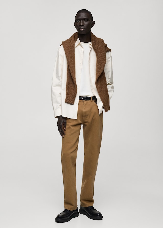 Mango Straight-Fit-Baumwollhose Bis zu 65% Rabatt