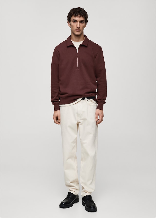 Mango Regular-Fit-Polo-Sweatshirt aus Baumwolle Discount Store für neue Produkte