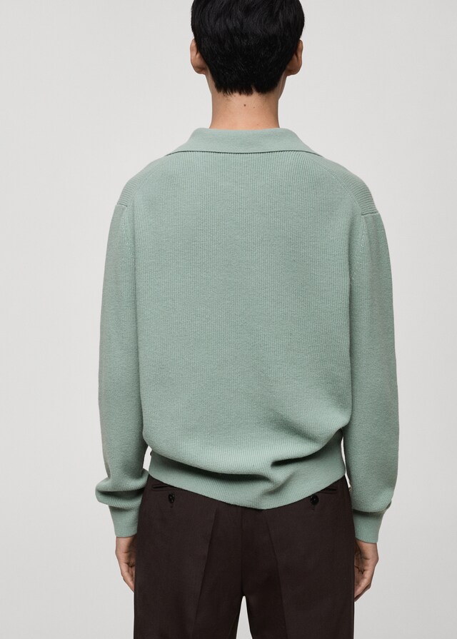 Mango Polo-Stricksweatshirt aus Wollgemisch Nur noch ein Tag übrig