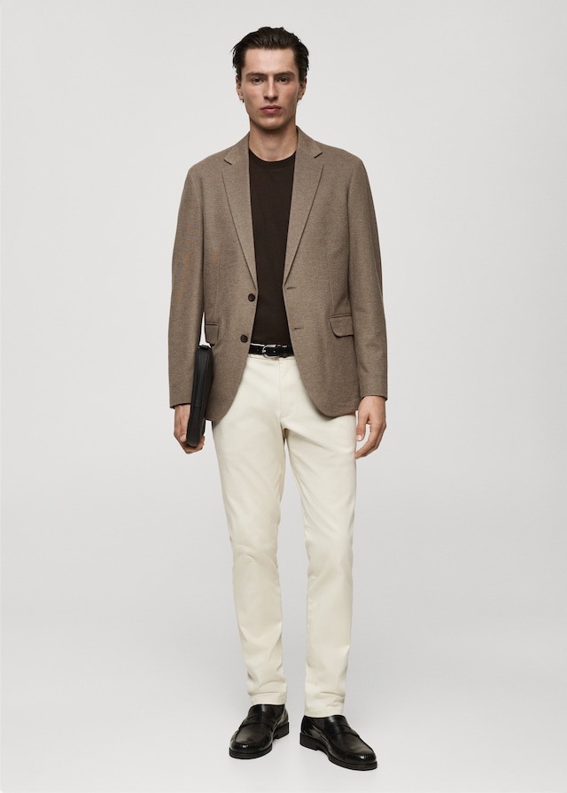 Mango Slim Fit-Blazer aus Baumwolle Riesige Rabatte