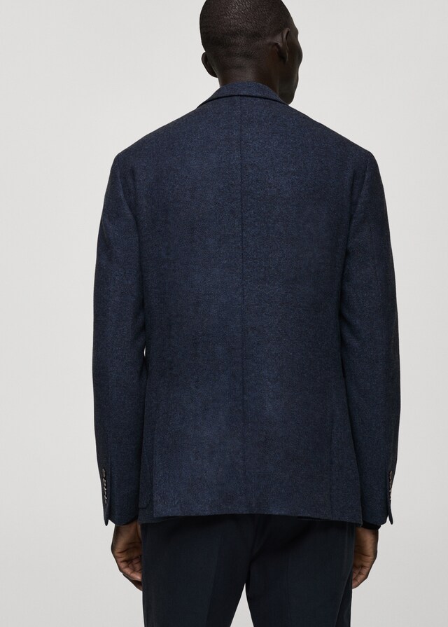 Mango Slim-Fit-Blazer aus Wollgemisch Speichern exportieren