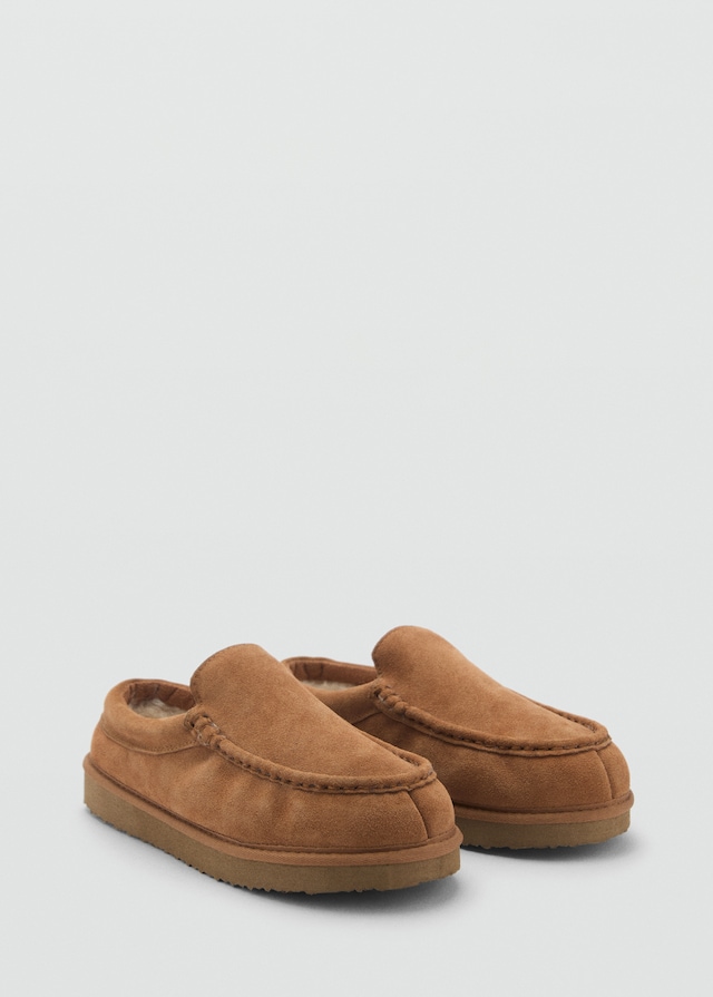 Mango Wildleder-Clogs mit Plüsch-Innenfutter zollfrei