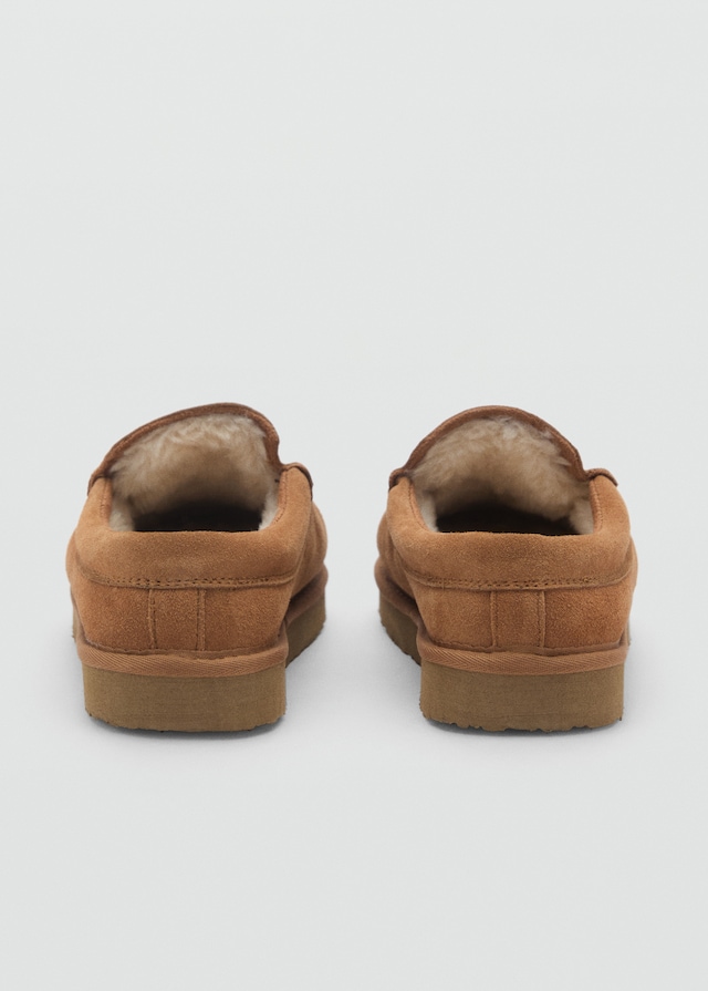 Mango Wildleder-Clogs mit Plüsch-Innenfutter zollfrei