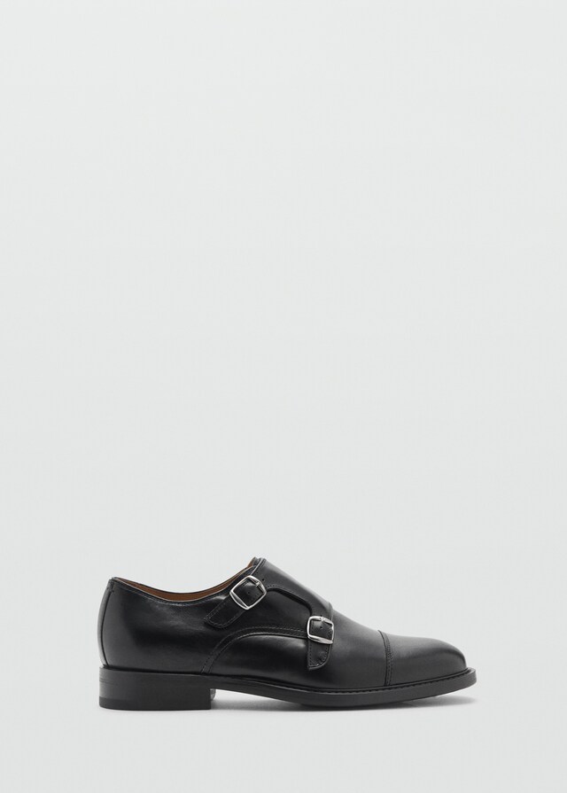 Mango Lederschuh mit Doppelschnalle