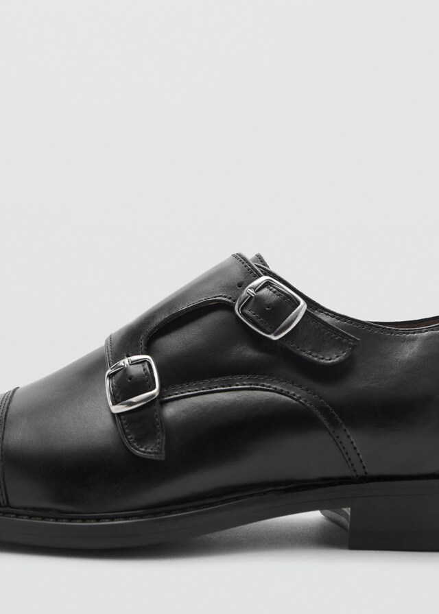 Mango Lederschuh mit Doppelschnalle Outlet