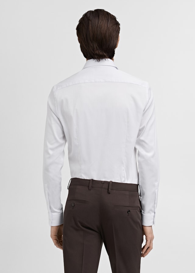Mango Slim Fit-Anzugshemd aus Baumwolle Verkauf