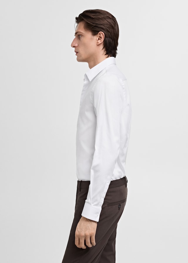 Mango Slim Fit-Anzugshemd aus Baumwolle Verkauf