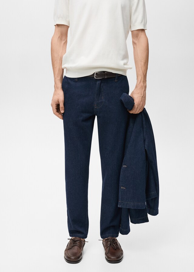 Mango Regular Fit-Jeans mit dunkler Waschung im Angebot