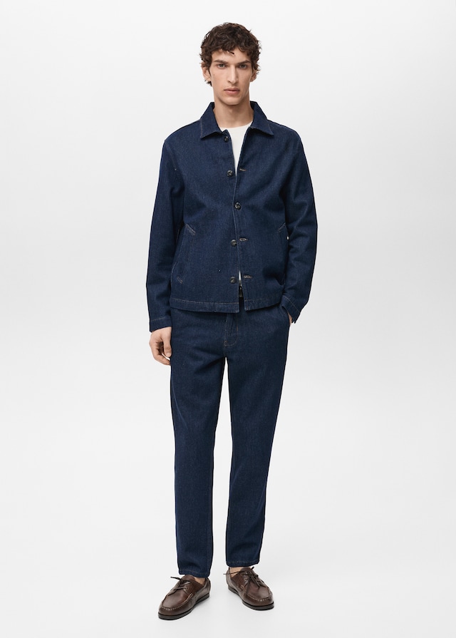 Mango Regular Fit-Jeans mit dunkler Waschung im Angebot