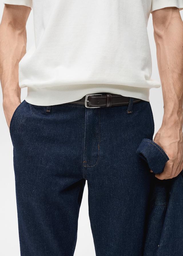 Mango Regular Fit-Jeans mit dunkler Waschung im Angebot