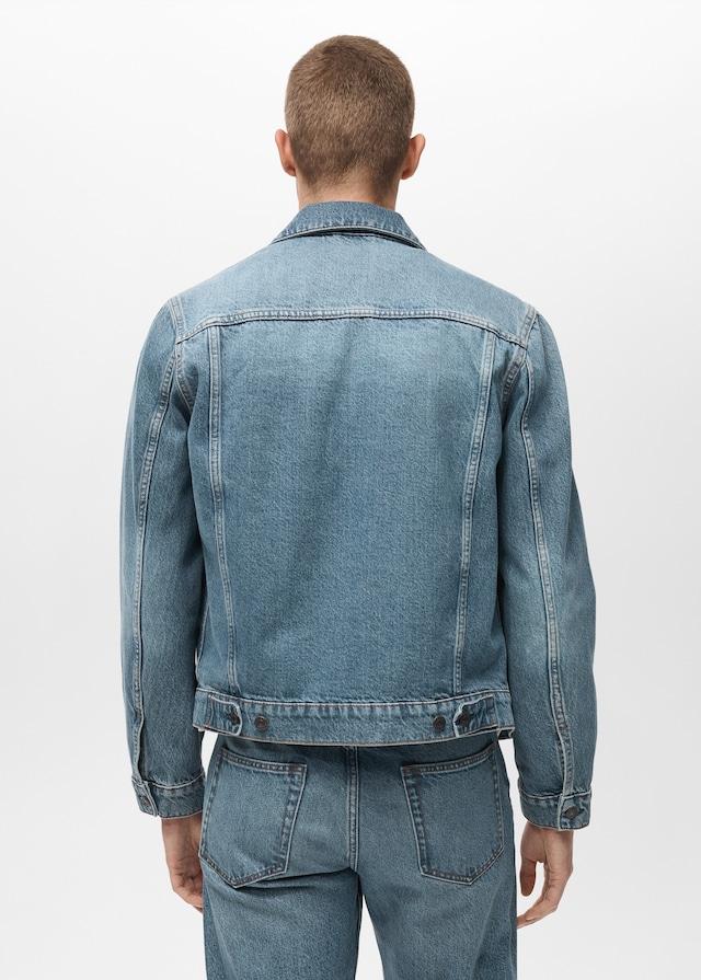 Mango Jeansjacke in Used-Optik Fabrikverkauf